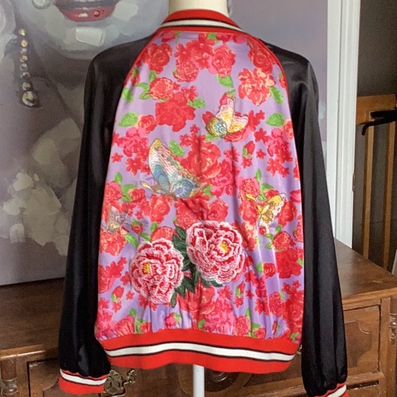 Satin baseball jacket - Picture 3 of 5